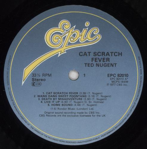 Ted Nugent Cat Scratch Fever - EX vinyl LP album (LP record) UK TEDLPCA852603