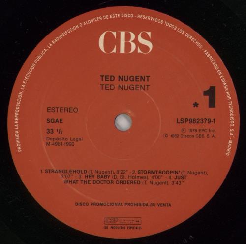Ted Nugent Ted Nugent vinyl LP album (LP record) Spanish TEDLPTE873154