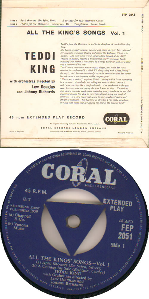 Teddi King All The King's Songs Vol. 1 7" vinyl single (7 inch record / 45) UK UFD07AL641844