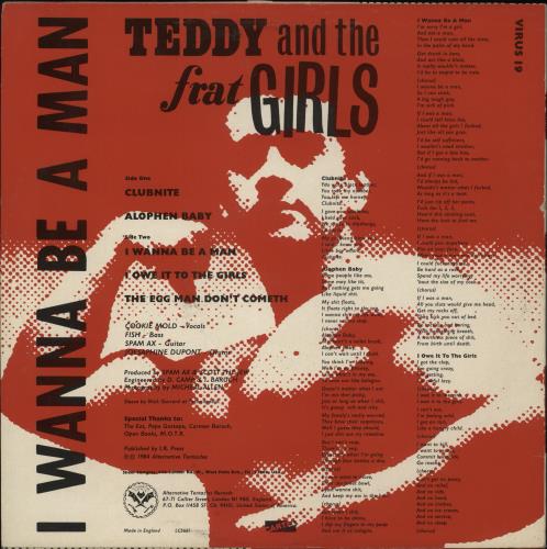 Teddy And The Frat Girls I Wanna Be A Man 12" vinyl single (12 inch record / Maxi-single) US WXD12IW615727