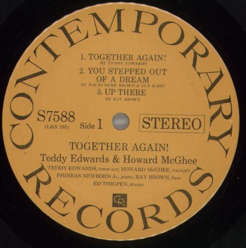 Teddy Edwards & Howard McGhee Together Again! vinyl LP album (LP record) US VFDLPTO583446