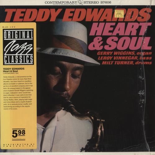Teddy Edwards Heart & Soul vinyl LP album (LP record) US EWALPHE875614