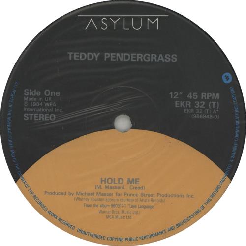 Teddy Pendergrass Hold Me 12" vinyl single (12 inch record / Maxi-single) UK PNG12HO516205