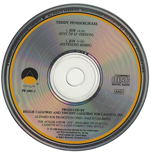 Teddy Pendergrass Joy CD single (CD5 / 5") US PNGC5JO454923