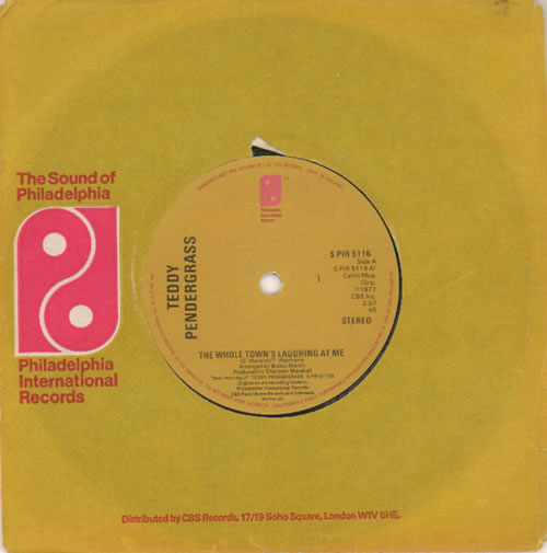 Teddy Pendergrass The Whole Town's Laughing At Me 7" vinyl single (7 inch record / 45) UK PNG07TH638150