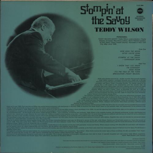 Teddy Wilson Stompin' At The Savoy vinyl LP album (LP record) UK TW0LPST447562