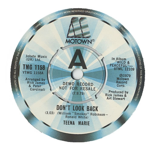 Teena Marie Don't Look Back 7" vinyl single (7 inch record / 45) UK TF707DO459701