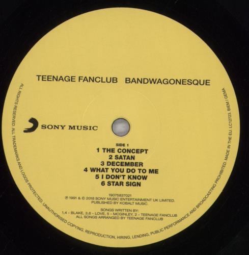 Teenage Fanclub Bandwagonesque - 180gm Vinyl + Bonus 7" vinyl LP album (LP record) UK TFCLPBA800143