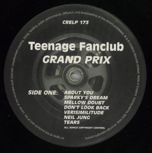 Teenage Fanclub Grand Prix vinyl LP album (LP record) UK TFCLPGR377751