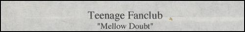 Teenage Fanclub Mellow Doubt video (VHS or PAL or NTSC) UK TFCVIME282425