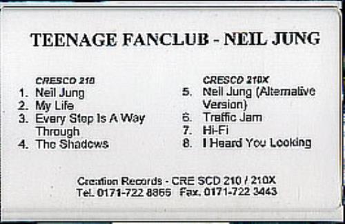 Teenage Fanclub Neil Jung cassette single UK TFCCSNE289500