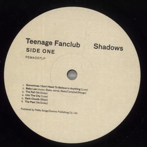 Teenage Fanclub Shadows - EX vinyl LP album (LP record) UK TFCLPSH888110