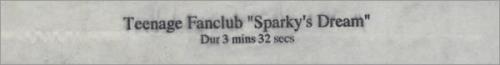Teenage Fanclub Sparky's Dream video (VHS or PAL or NTSC) UK TFCVISP282456