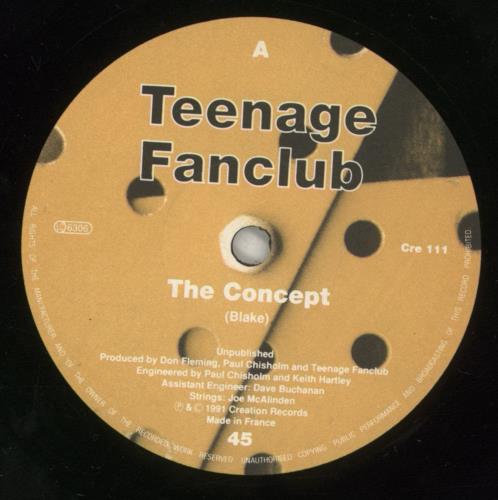 Teenage Fanclub The Concept 7" vinyl single (7 inch record / 45) UK TFC07TH53487