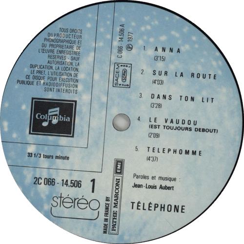 Telephone T�l�phone vinyl LP album (LP record) French LEPLPTL666363