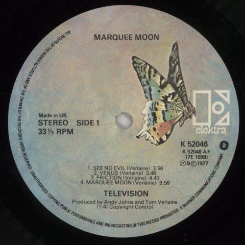 Television Marquee Moon - 2nd - EX vinyl LP album (LP record) UK TLVLPMA871521