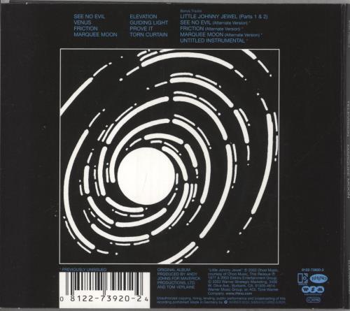 Television Marquee Moon CD album (CDLP) UK TLVCDMA851450