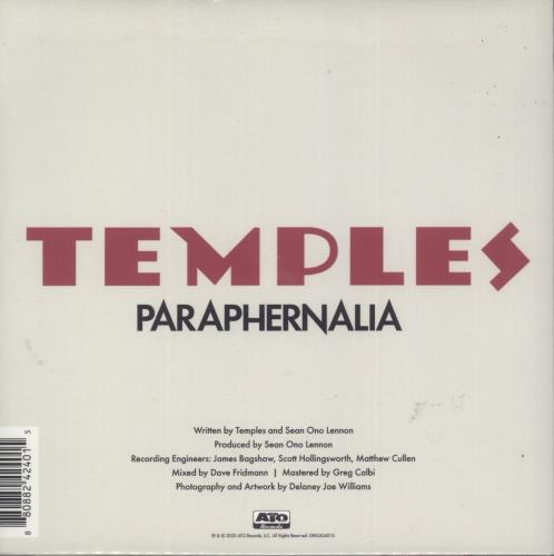 Temples Paraphernalia - Magenta Vinyl 7" vinyl single (7 inch record / 45) UK XGO07PA866014