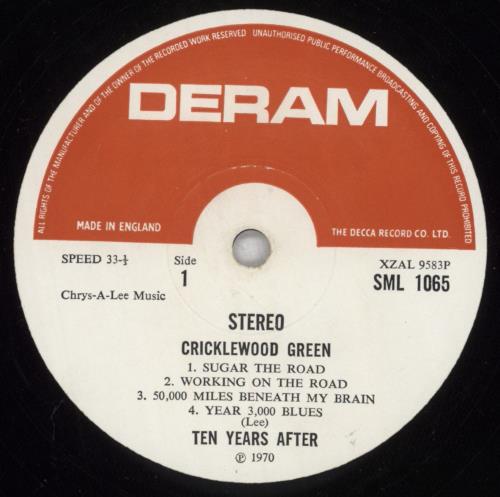 Ten Years After Cricklewood Green - 1st + Poster - VG vinyl LP album (LP record) UK TYALPCR799880