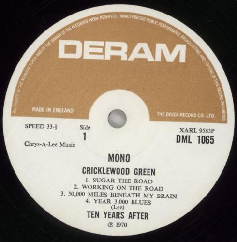 Ten Years After Cricklewood Green - 1st - EX vinyl LP album (LP record) UK TYALPCR859401