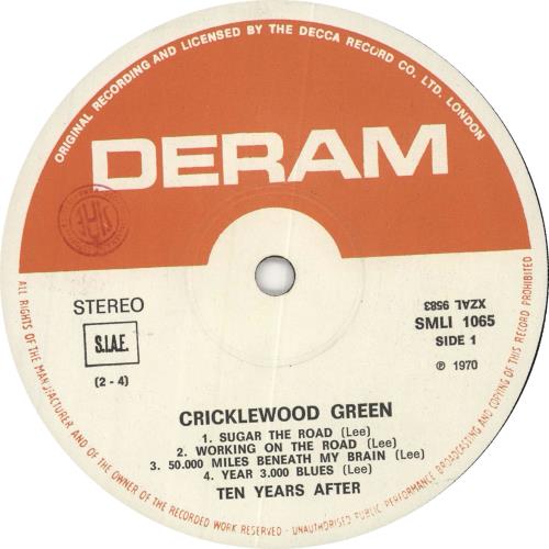 Ten Years After Cricklewood Green vinyl LP album (LP record) Italian TYALPCR727117