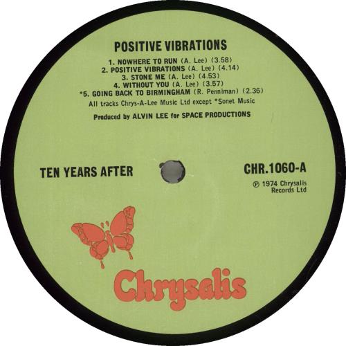 Ten Years After Positive Vibrations vinyl LP album (LP record) UK TYALPPO256892