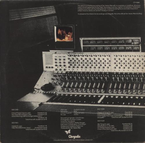 Ten Years After Recorded Live - EX 2-LP vinyl record set (Double LP Album) UK TYA2LRE746768