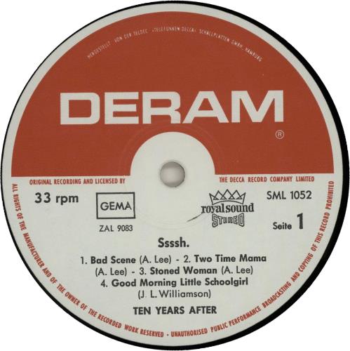 Ten Years After Ssssh! vinyl LP album (LP record) German TYALPSS653294