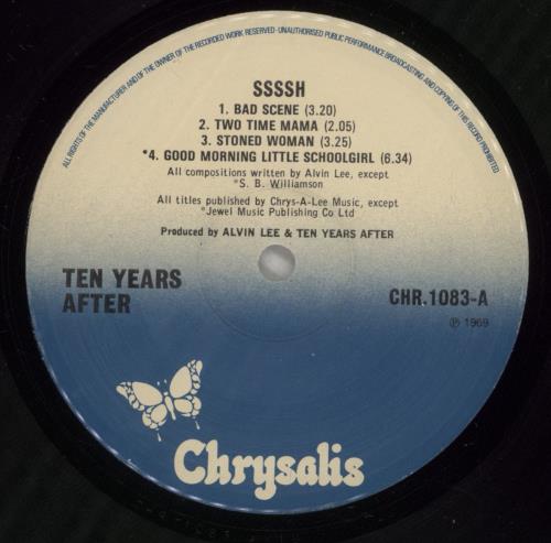 Ten Years After Ssssh - Blue Label vinyl LP album (LP record) UK TYALPSS499010