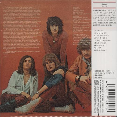 Ten Years After Ssssh. CD album (CDLP) Japanese TYACDSS888662