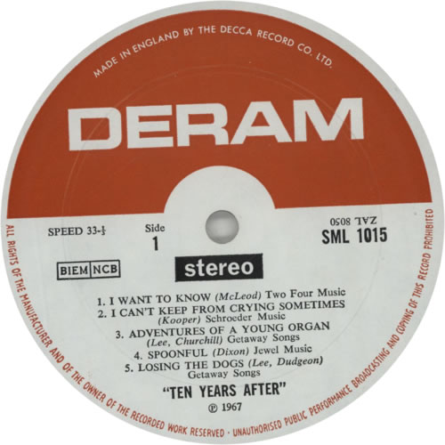 Ten Years After Ten Years After - 1st vinyl LP album (LP record) UK TYALPTE143379