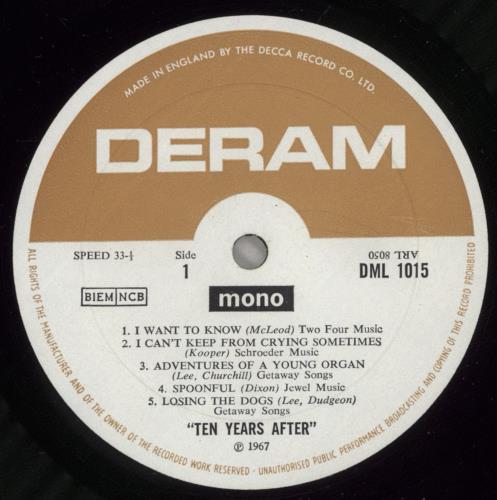 Ten Years After Ten Years After - 1st vinyl LP album (LP record) UK TYALPTE880392