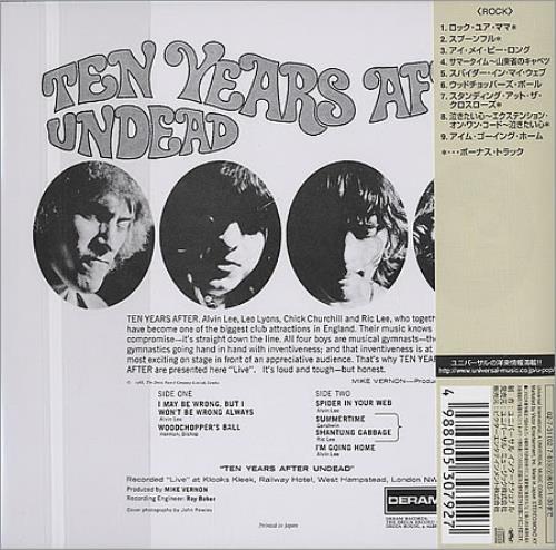Ten Years After Undead CD album (CDLP) Japanese TYACDUN394670