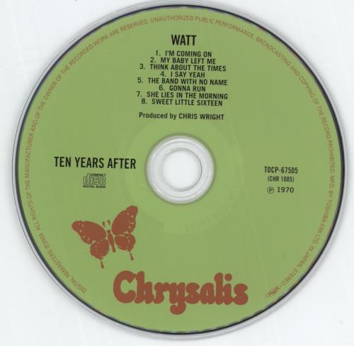 Ten Years After Watt CD album (CDLP) Japanese TYACDWA470256