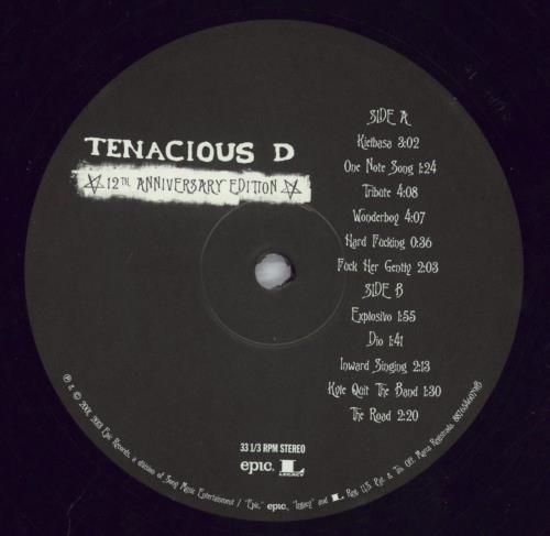 Tenacious D Tenacious D - 12th Anniversary - 180gm Vinyl 2-LP vinyl record set (Double LP Album) US TID2LTE826189