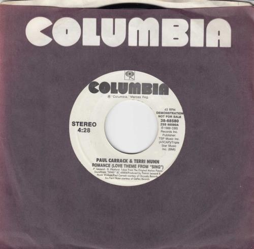 Terri Nunn Romance 7" vinyl single (7 inch record / 45) US NUN07RO658109