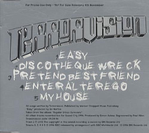 Terrorvision Easy - 5 Track CD single (CD5 / 5") UK TVSC5EA82817