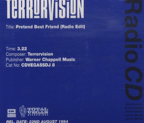 Terrorvision Pretend Best Friend CD single (CD5 / 5") UK TVSC5PR33413