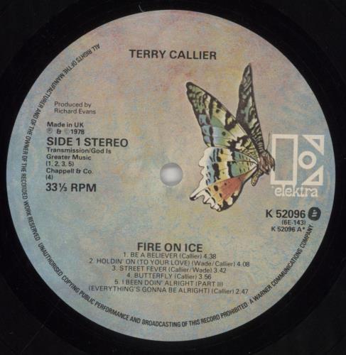 Terry Callier Fire On Ice vinyl LP album (LP record) UK T7CLPFI854018