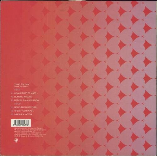 Terry Callier Speak Your Peace vinyl LP album (LP record) UK T7CLPSP814151