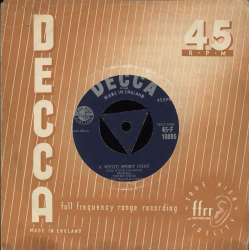 Terry Dene A White Sport Coat (and a Pink Carnation) 7" vinyl single (7 inch record / 45) UK T~D07AW712738