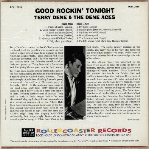 Terry Dene Good Rockin' Tonight 10" vinyl single (10 inch record) UK T~D10GO702974