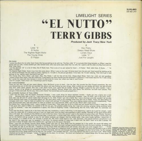 Terry Gibbs El Nutto vinyl LP album (LP record) UK GIZLPEL775595