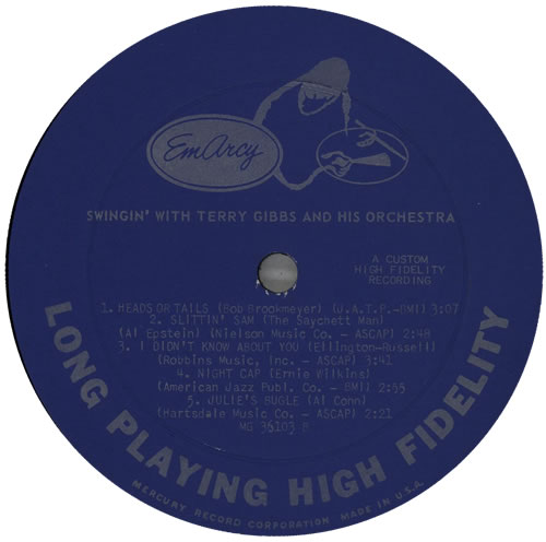 Terry Gibbs Swingin' vinyl LP album (LP record) US GIZLPSW584491