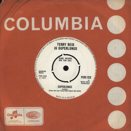 Terry Reid Superlungs - Demo 7" vinyl single (7 inch record / 45) UK YEI07SU749696