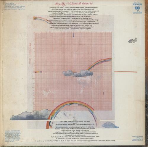 Terry Riley A Rainbow In Curved Air - shrink vinyl LP album (LP record) US TRQLPAR798294