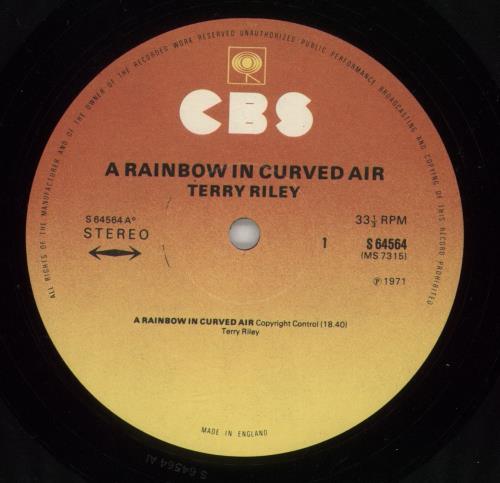 Terry Riley A Rainbow In Curved Air vinyl LP album (LP record) UK TRQLPAR597066