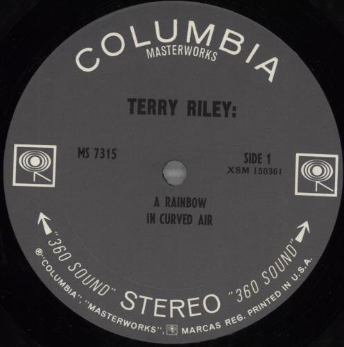 Terry Riley A Rainbow In Curved Air vinyl LP album (LP record) US TRQLPAR823984