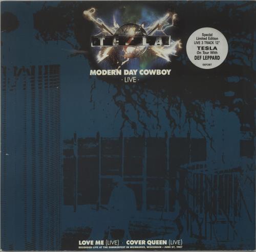 Tesla Modern Day Cowboy 12" vinyl single (12 inch record / Maxi-single) UK TES12MO307798