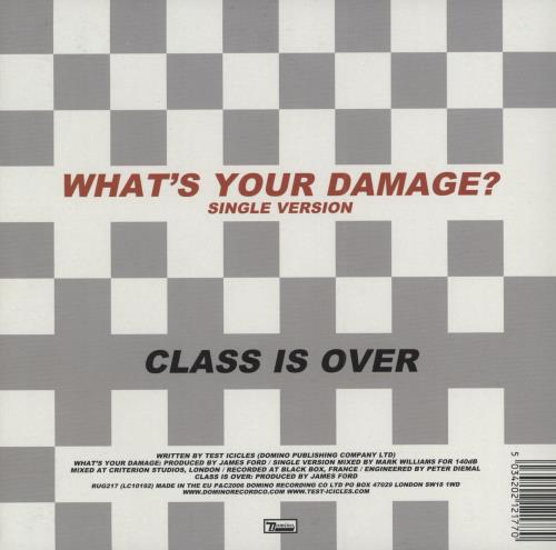 Test Icicles What's Your Damage? 7" vinyl single (7 inch record / 45) UK TKP07WH346810